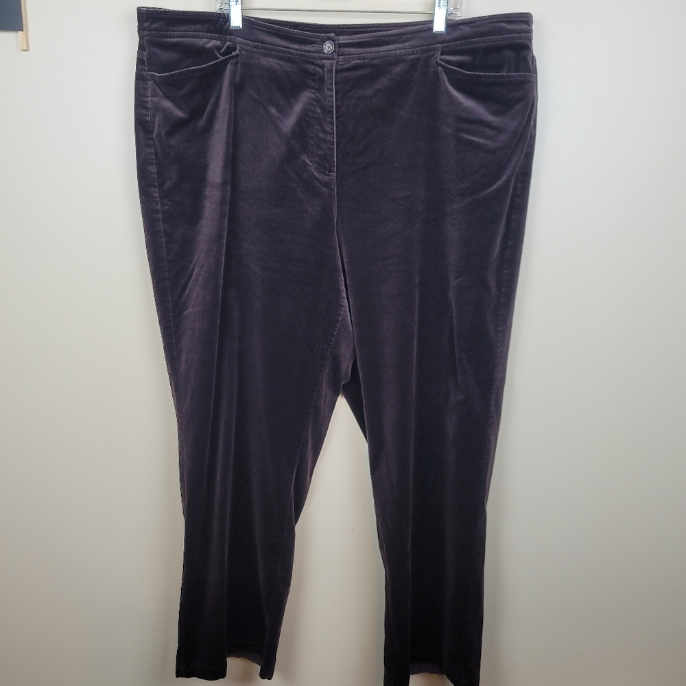 Eileen Fisher Brown Velour Pants size 2X